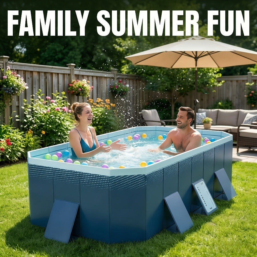 Inflatable Swimming Pool for Adults & Family, 102" Large Backyard Above Ground Pool for Garden, Patio and Yard Use