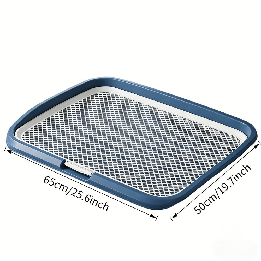 Indoor Dog Potty Tray with Removable Grating – Leak-Proof Puppy Training Toilet, Washable Pee Pad Holder for Apartments