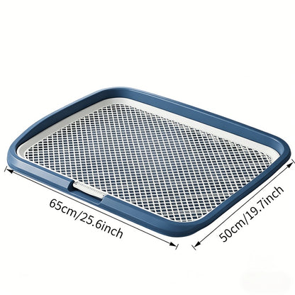 Indoor Dog Potty Tray with Removable Grating – Leak-Proof Puppy Training Toilet, Washable Pee Pad Holder for Apartments