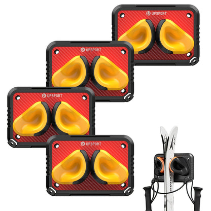 Wall-Mounted Ski & Sports Equipment Storage Rack – Heavy Duty Garage Organizer Hook Set, Holds Up to 100 lbs