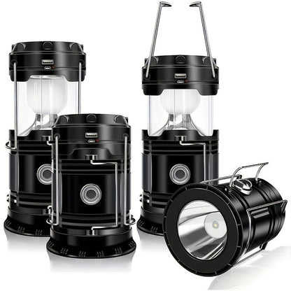 Collapsible Camping Lantern Rechargeable Bulk Set – Foldable USB LED Pendant Light for Camping, Power Outages & Emergency Survival