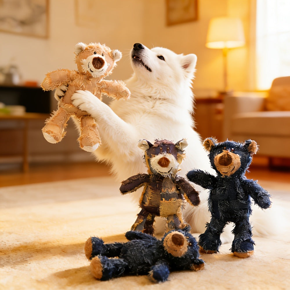 Dog Toys Six-Piece Stuffless Soft Plush Assortment for Small, Medium and Large Dogs and Puppies