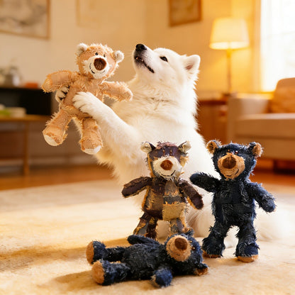 Dog Toys Six-Piece Stuffless Soft Plush Assortment for Small, Medium and Large Dogs and Puppies