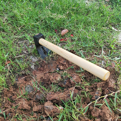 Carbon Steel-Labeled Garden Hoe with Rectangular Head and Head-Only or Wooden-Handle Package Options
