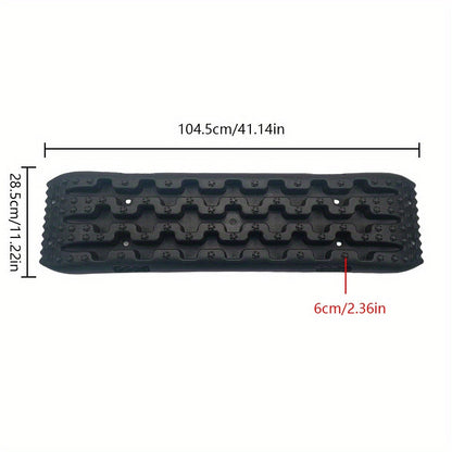 Vehicle Recovery Traction Boards 2-Pack – Heavy-Duty Anti-Slip Off-Road Escape Boards for Snow, Mud & Sand, Reinforced PP Material