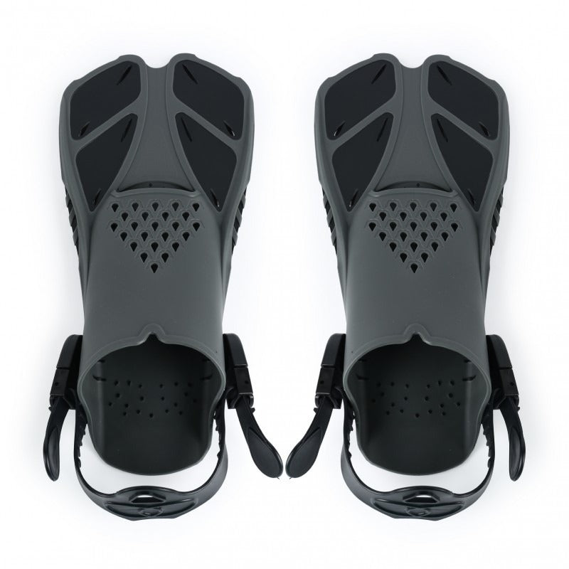 Adjustable Snorkel Diving Fins with Anti-Slip Lace-Up Design – Lightweight PP/TPR Open Heel Fins for Snorkeling Freediving Scuba Diving