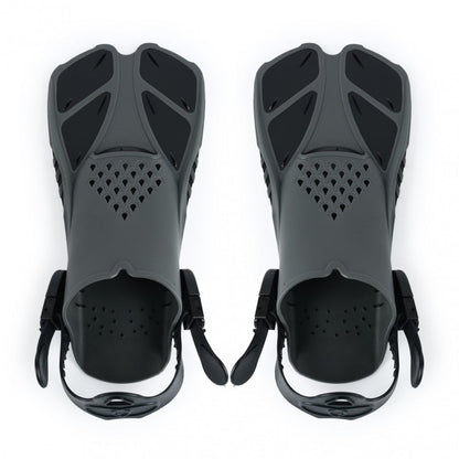 Adjustable Snorkel Diving Fins with Anti-Slip Lace-Up Design – Lightweight PP/TPR Open Heel Fins for Snorkeling Freediving Scuba Diving