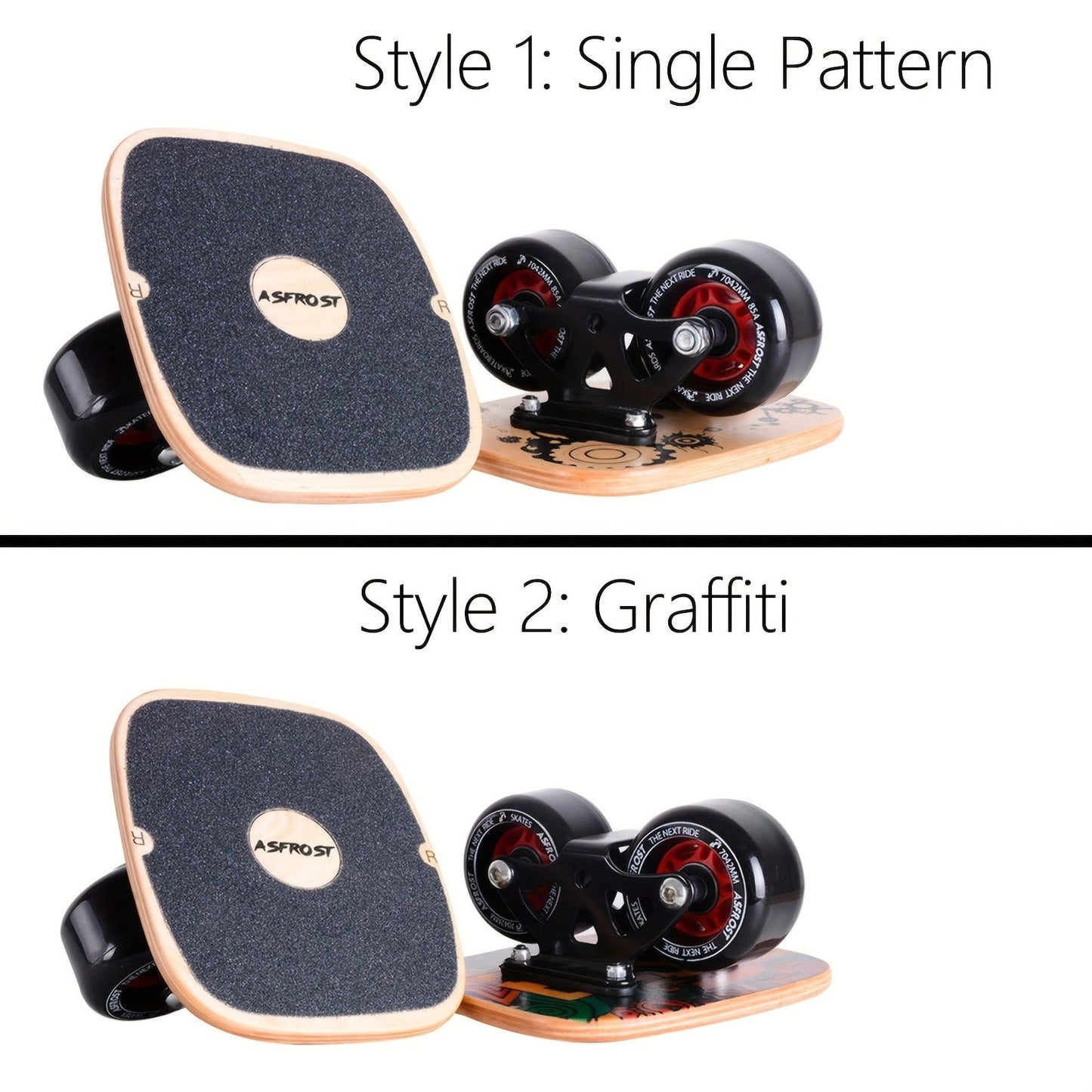 Split Drift Skateboard with PU Wheels & High-End Bearings | 7-Layer Maple Deck Anti-Slip Portable Roller Road Drift Skates Plate