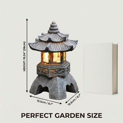 Solar Pyramid Light Sculpture, for Garden, Pathway and Patio Lighting, with the Listed Configuration