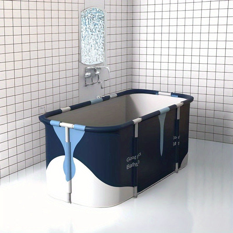 Foldable Bathtub for Adults Portable Inflatable Spa Tub with Massage Jets Indoor Outdoor Ice Bath Cold Plunge for Home or Salon Spa Use