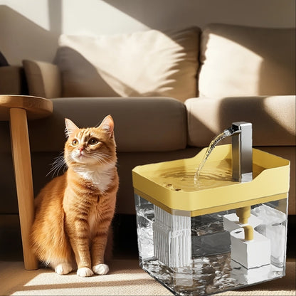 Pet Water Fountain Automatic 4-Stage Filtration – Ultra-Quiet USB Powered Circulating Fresh Water Dispenser with Visible Water Level Window