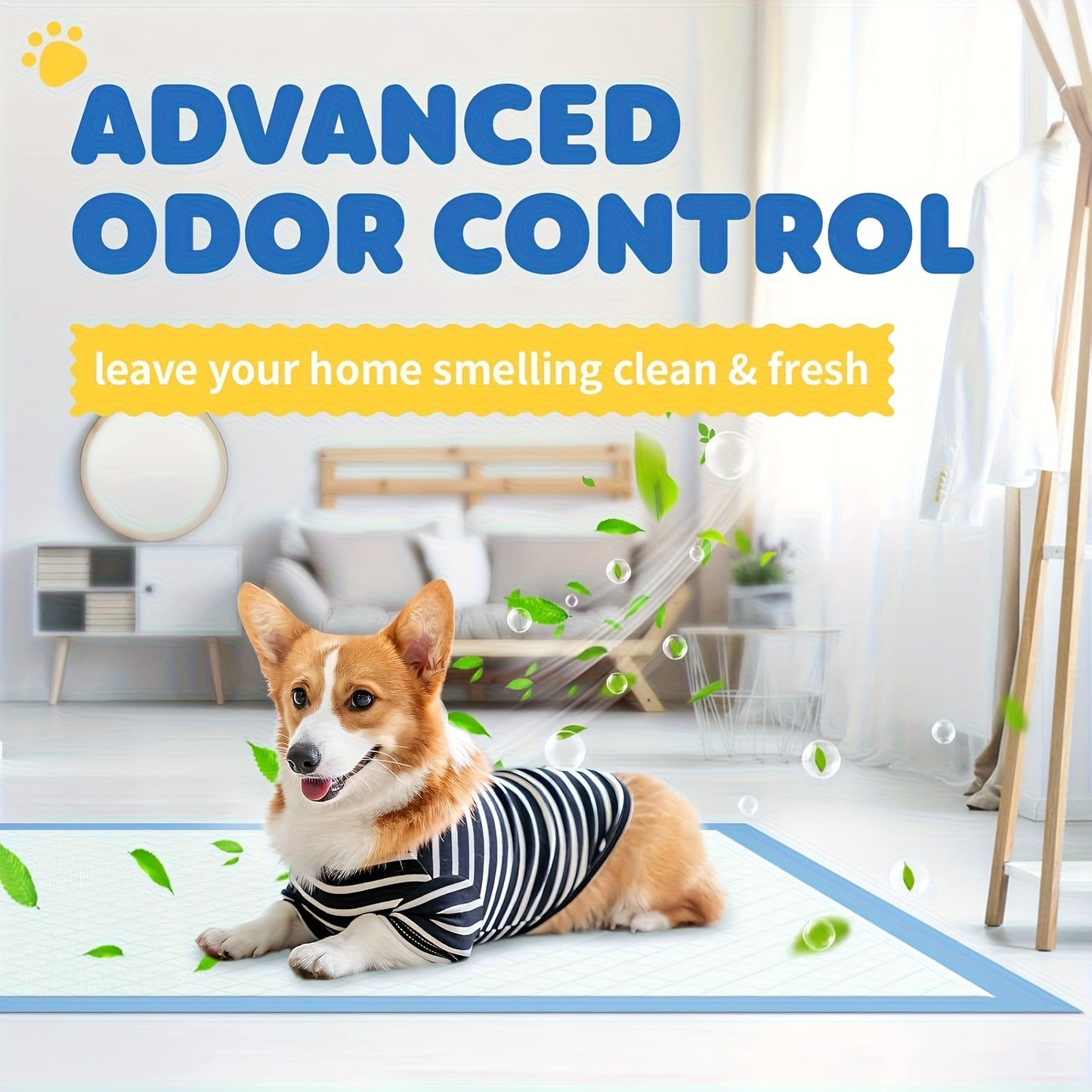 Dog Potty Pads Ultra Absorbent 6-Layer Thick – Mess-Proof Backing for Home, Travel & Camping, 300% Thicker for Active Dogs