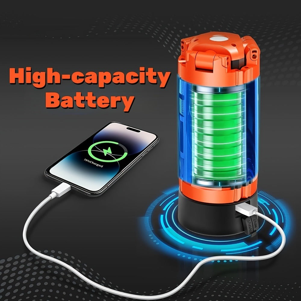 Rechargeable Camping Light with Stand 15000mAh 20000mAh High Capacity LED Tent Lamp – Portable Battery Powered Lantern for Camping Hiking