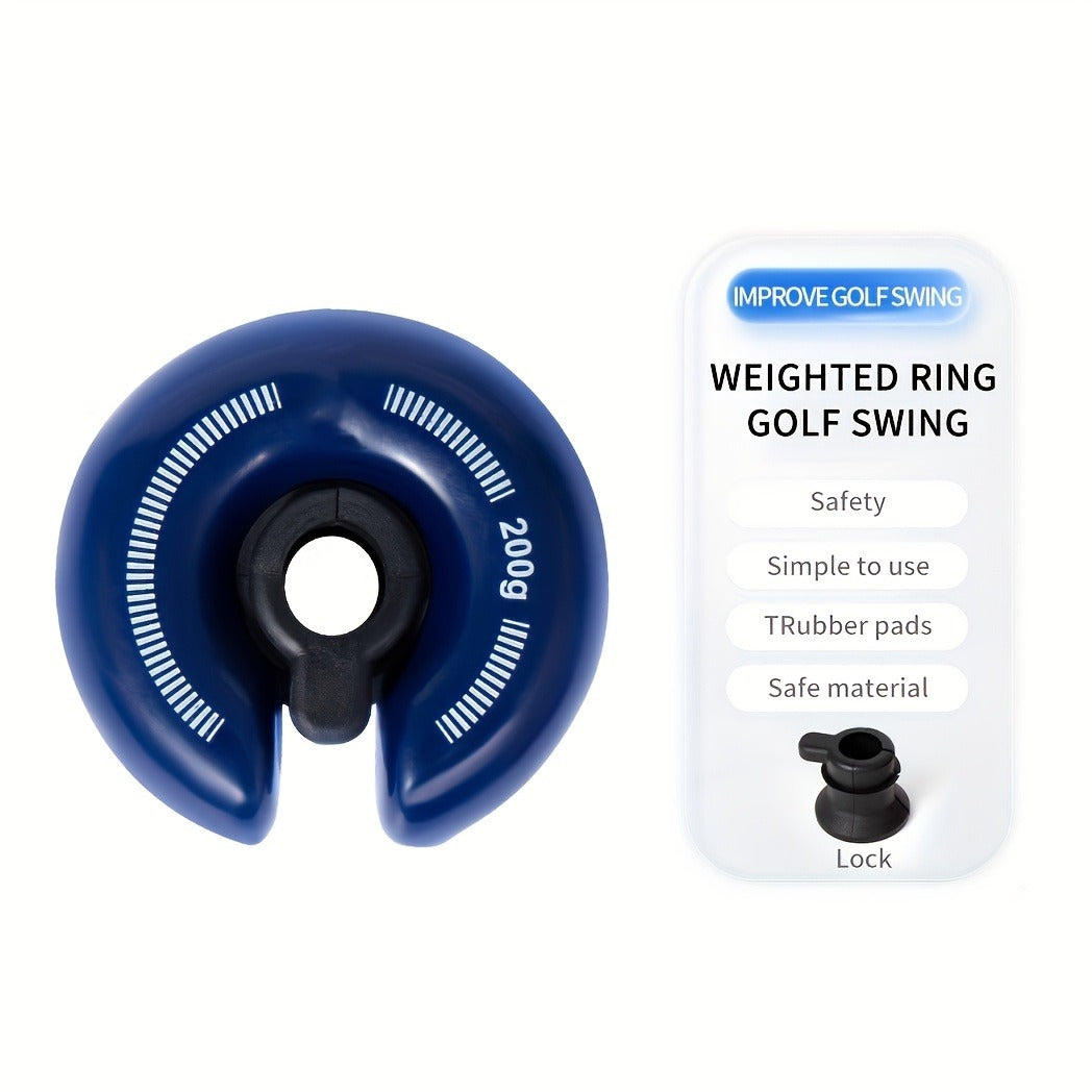 Golf Swing Weight Ring 8oz Weighted Club Trainer for Muscle Memory Distance Training Swing Speed Warm-Up Fits Most Golf Clubs Red Black