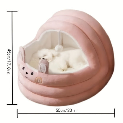 Plush Dog Bed Pad – Thick, Soft & Warm Pet Sleeping Mat for Dogs and Cats | Non-Slip Cozy Cushion Kennel Pad, Large Size 21.7×20×17.7 inch