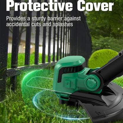 String Trimmer Cordless 2-in-1 Weed Wacker & Lawn Edger with Wheels, KIMO Brushless Motor 20000 RPM