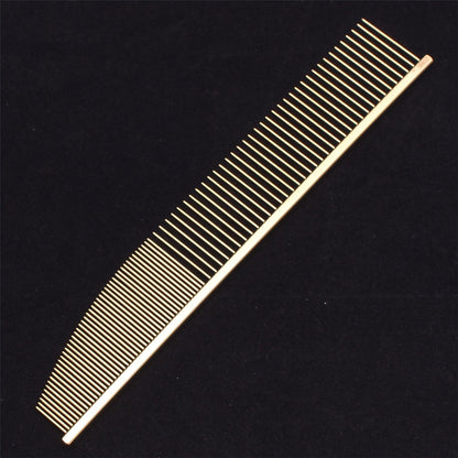 Pet Grooming Comb with Stainless Steel Teeth & Aluminum Handle – Professional Detangling Dematting Comb for Dogs & Cats, Removes Knots