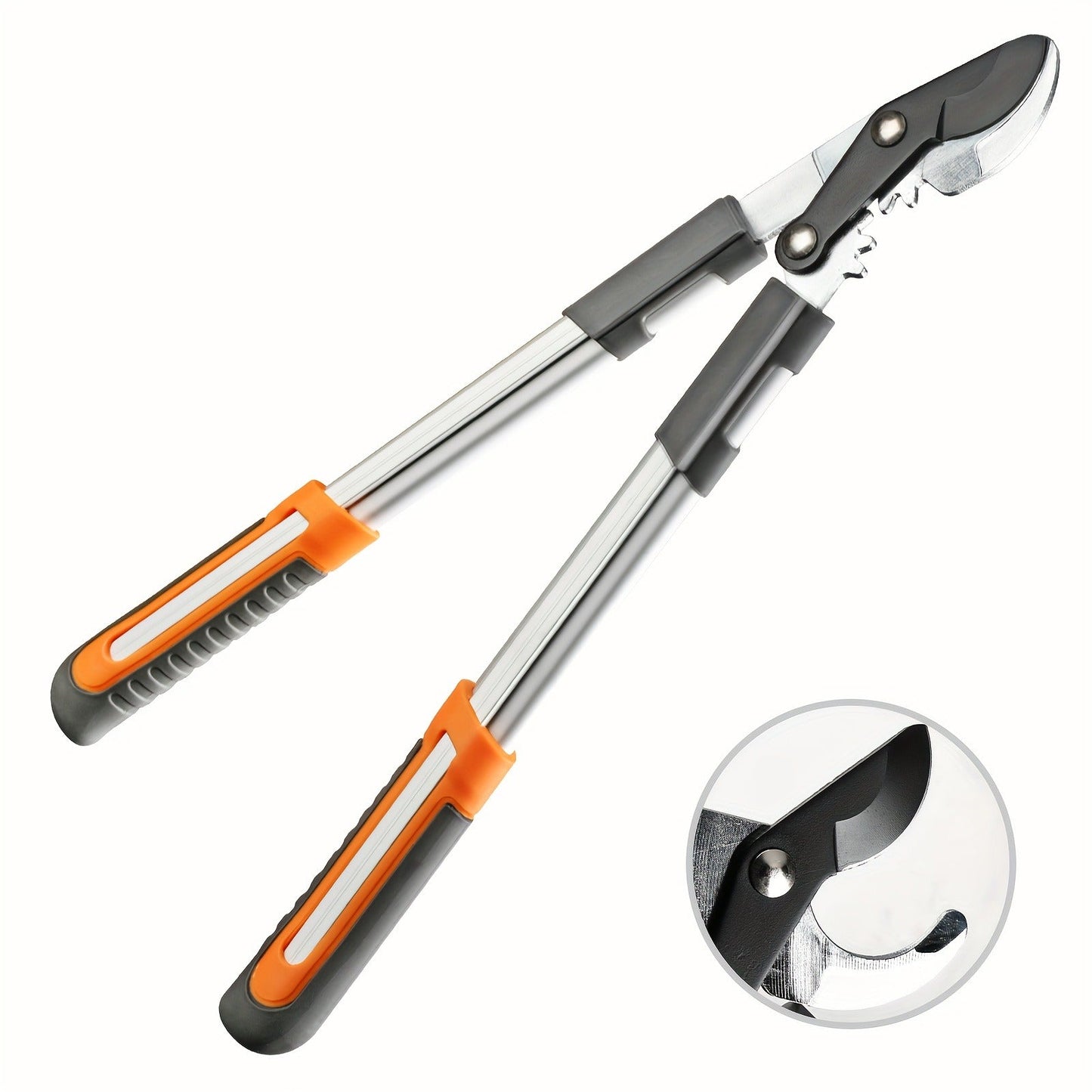 Long Reach Pruning Shears 18-38 Inch Extendable – Non-Stick Steel Blades Cut 2" Branches, Shock-Absorbing Handle