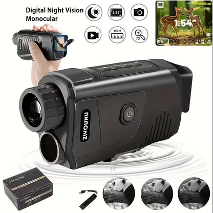 Infrared Night Vision Monocular – HD 1080P / 4K Ultra HD | USB Rechargeable Digital Night Vision Scope | 8x28mm Telescope Camera for Hunting