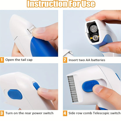 Pet Brush 2-in-1 Deshedding & Grooming Comb for Dogs & Cats – Gentle Hair Removal with Durable Stainless Steel Teeth