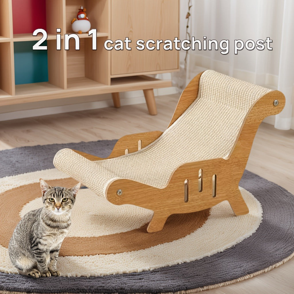 Cat Scratcher Lounge Pad Large Upgraded Sisal for Indoor Cats – Durable Stable Cat Furniture Scratch Board & Resting Mat
