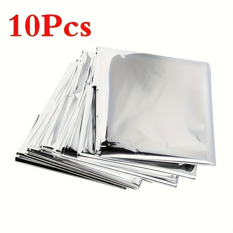 Emergency Mylar Thermal Blanket 52"x82" Reflective Foil Survival Blanket for Camping Hiking Outdoor First Aid Kit Weather Protection Ground