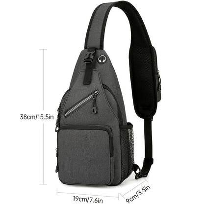 Crossbody Sling Backpack for Women Men – Lightweight Oxford Cloth Shoulder Chest Bag Daypack for Hiking Traveling Camping