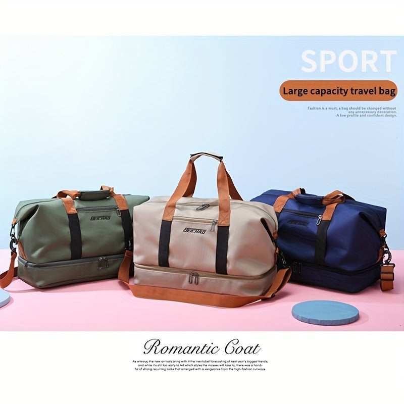 Waterproof Travel Bag Women Gym Yoga Bag Dry Wet Separation Large Capacity Overnight Weekend Tote Duffel Bag Fitness Sports Handbag Outdoor