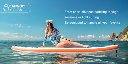 Inflatable Stand Up Paddle Board 10'6" x 32" – Non-Slip Deck iSUP with Premium Accessories | Stable & Durable Paddle Board for Fishing