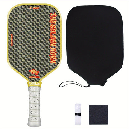 Titanium Pickleball Paddle 16mm Wire Woven Surface PP Honeycomb Core Hot Pressed Power Control Spin Pickleball Racket for Beginner