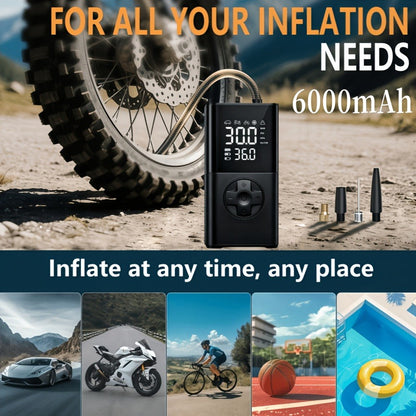Portable Wireless Tire Inflator Air Compressor Digital Display Fast Pump Lithium Battery for Car Motorcycle Bike Emergency Inflation