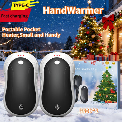 Magnetic Hand Warmer 2-in-1 Double Sided Heating – 3-Speed Temperature Control, Portable Pocket Heater for Skiing, Camping