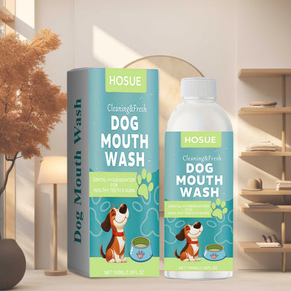 Dog Mouthwash for Fresh Breath with Peppermint Extract – Natural Dental Health Oral Care Liquid, Easy-to-Use Water Additive for Dogs