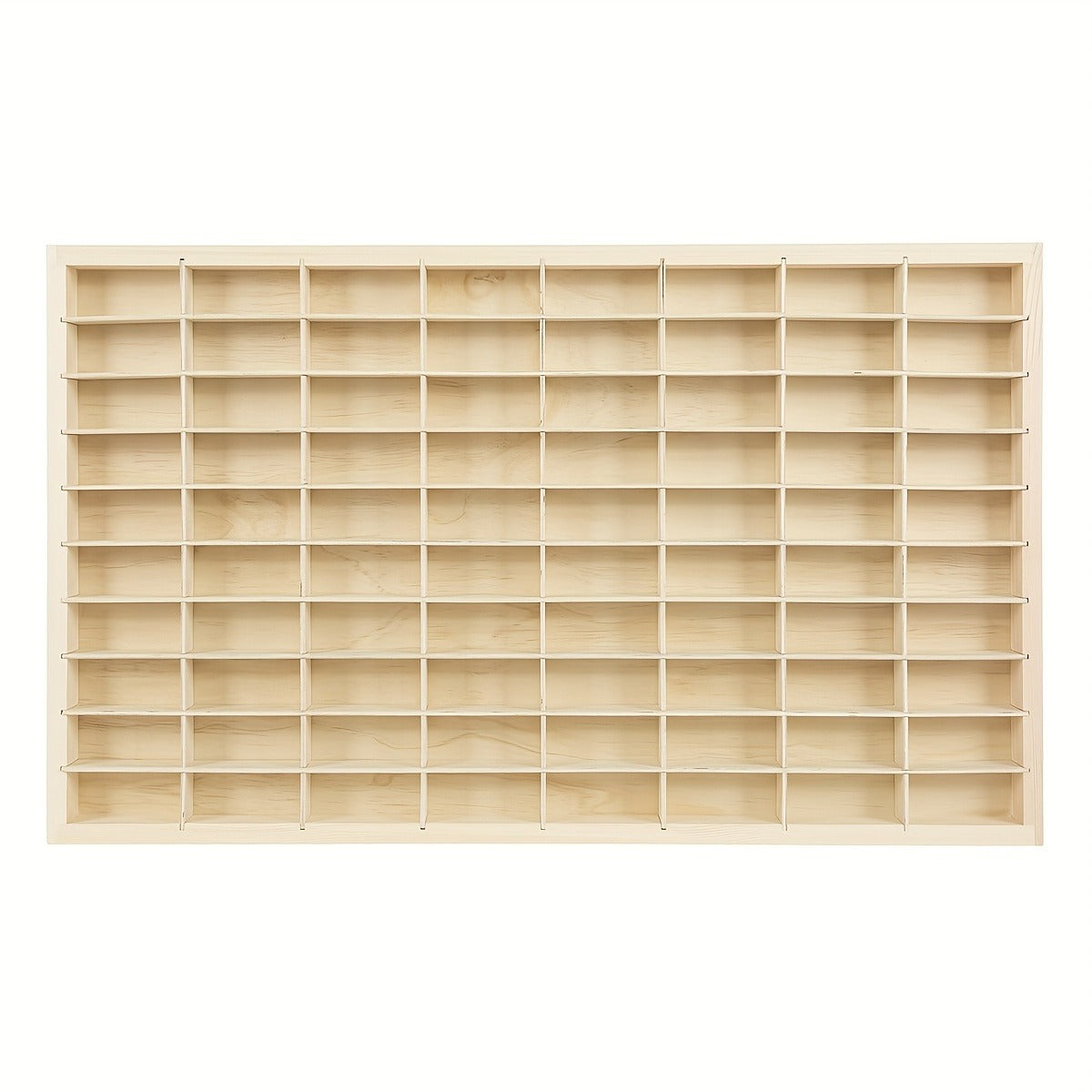 Diecast Car Display Case 80-Slot Wall Mounted Wood 1:64 Scale No-Drill Car Model Organizer Showcase for Hot Wheels Matchbox Alloy Diecast