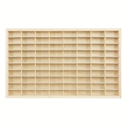 Diecast Car Display Case 80-Slot Wall Mounted Wood 1:64 Scale No-Drill Car Model Organizer Showcase for Hot Wheels Matchbox Alloy Diecast