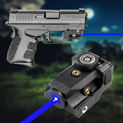 Compact Green Laser Sight Magnetic USB Charging Ambidextrous Low Profile 20mm Picatinny Rail for Handgun Pistol Airgun 150-300m Range PA66