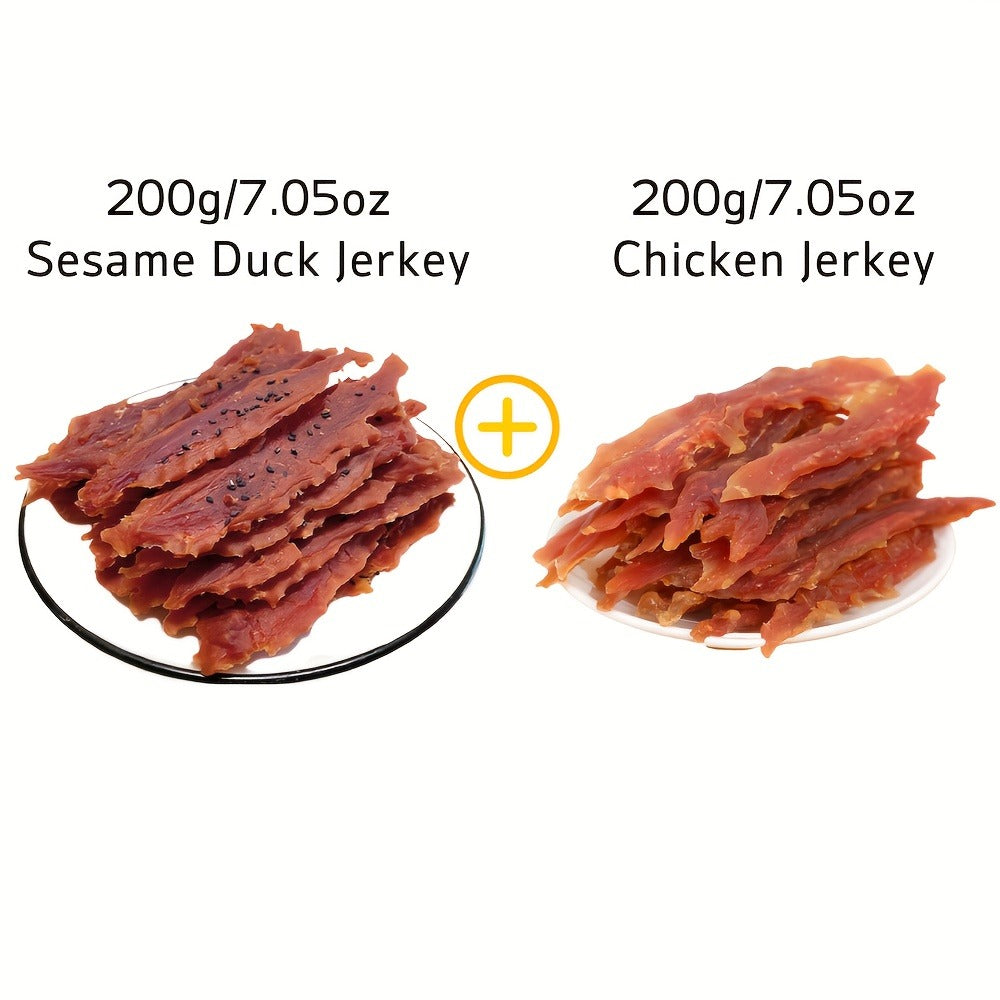 Sesame Duck Jerky Dog Treats 400g Mixed Flavor – Cheese Duck, Chicken Jerky & Sandwich Sticks, High Protein Low Fat