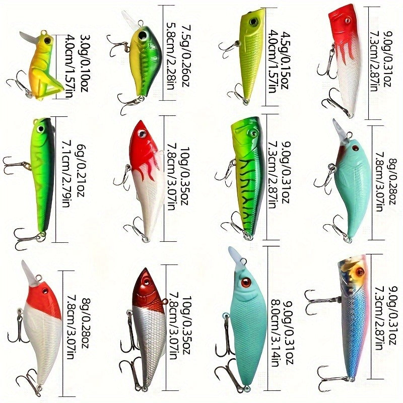 Fishing Lures Kit 361pcs with Tackle Box – Minnow, Spoon, Frog, Soft Worm, Jig Head & Spinner Baits Set for Saltwater & Freshwater Bass