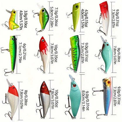 Fishing Lures Kit 361pcs with Tackle Box – Minnow, Spoon, Frog, Soft Worm, Jig Head & Spinner Baits Set for Saltwater & Freshwater Bass