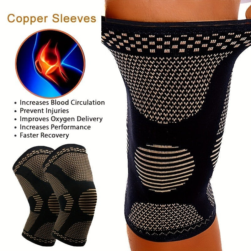 Knee Brace with Patella Gel Pad & Side Stabilizers – Open Patella Support for Running, Cycling, Tennis, Volleyball & Outdoor Sports | Men