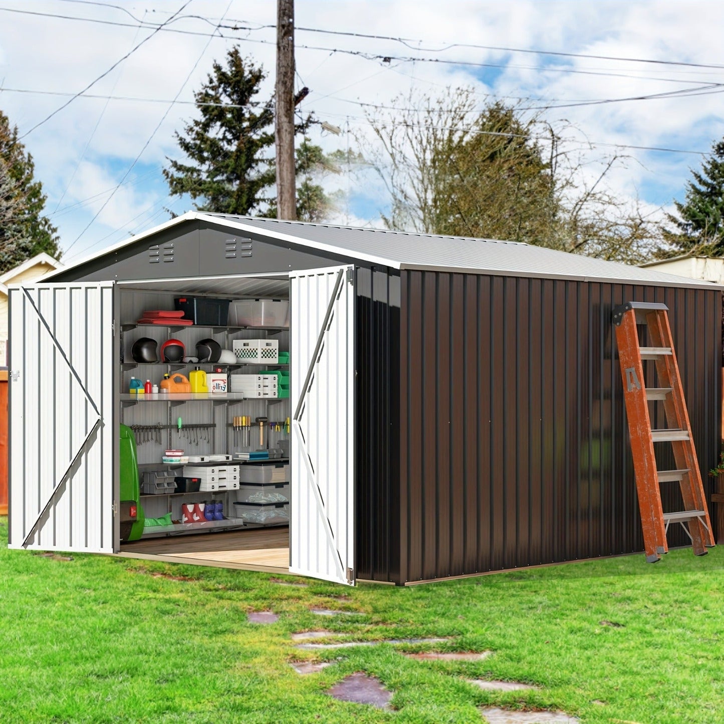 Polycarbonate Greenhouse Kit with Frame, for Garden, Patio and Yard Use, with the Listed Configuration
