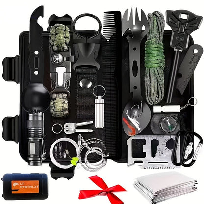 Tactical Knife Set 28-in-1 Survival Equipment – Men's Outdoor Tool Kit for Camping, Hunting, Fishing & Hiking | Perfect Father's Day Gift