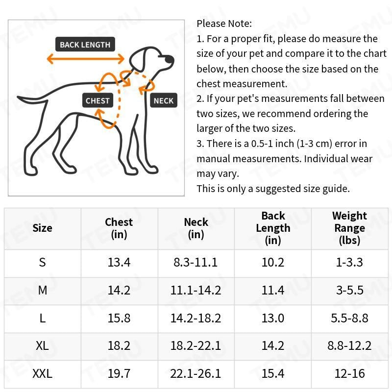 Dog Vest Coat Two-Leg Autumn Winter Lined Warm Pet Clothes for Small Medium Dogs, Sleeveless Back Coverage Dog Jacket for Cold Weather