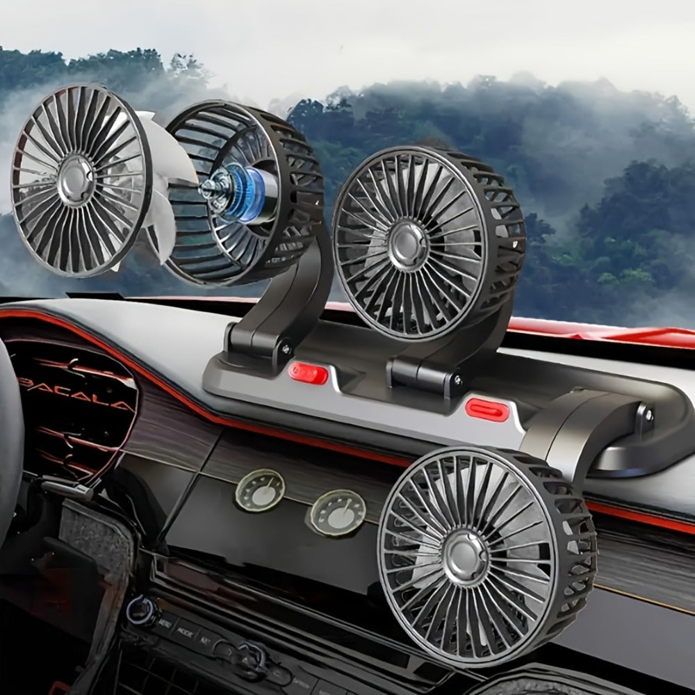 USB 3-Head Desk Fan Quiet Operation Adjustable Speed Powerful Efficient Cooling for Home for Home, Office and Desktop Air Circulation