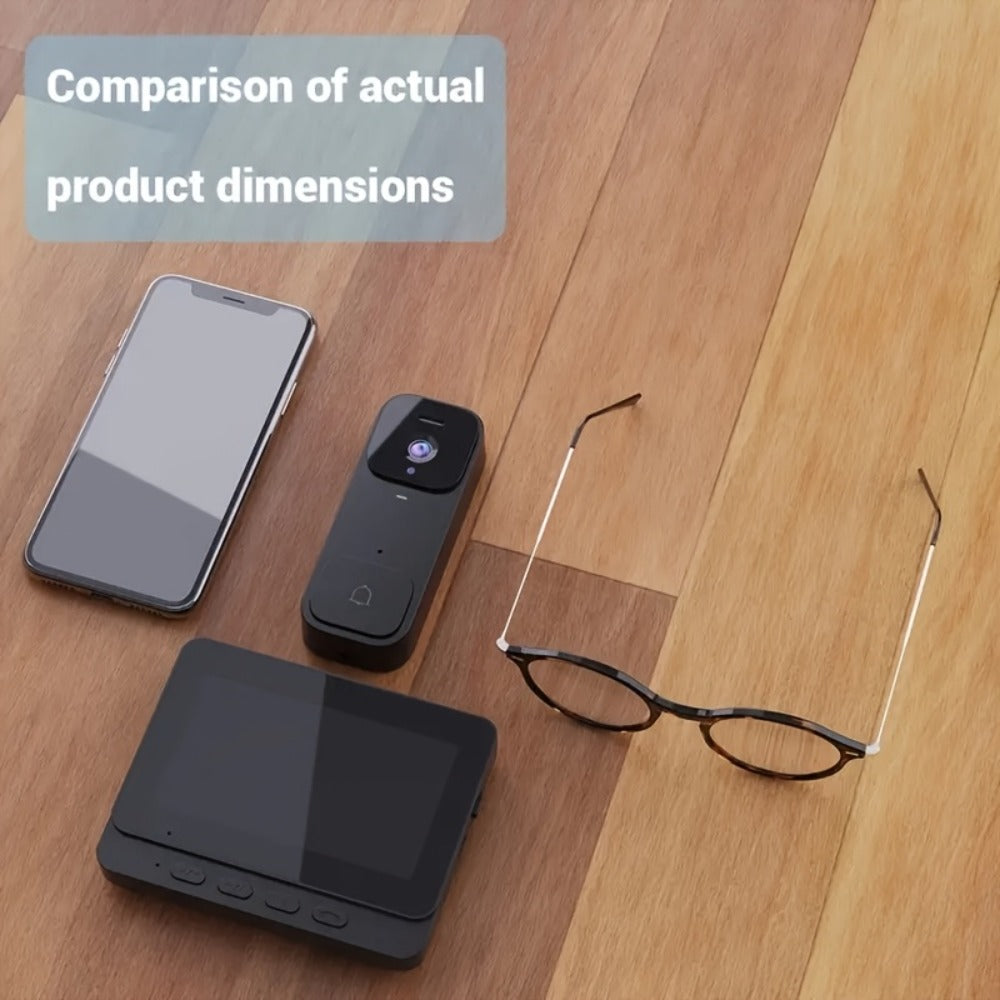 Smart Video Doorbell Wireless Touchscreen Display, Motion Detection 2-Way Audio Local Storage No Subscription