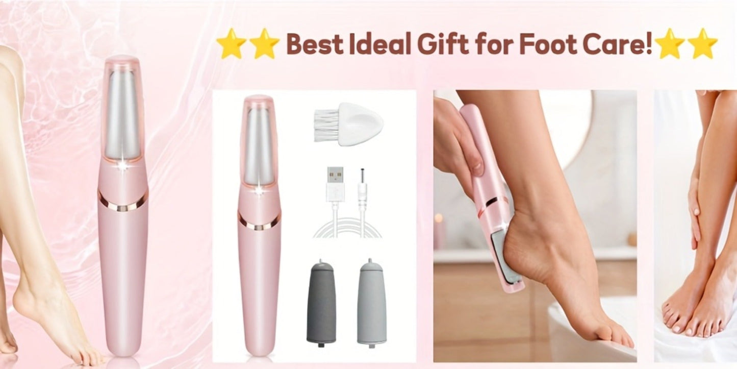 Electric Callus Remover for Feet with Foot Cream Stick Rechargeable Pedicure Tool 2 Speeds 2000 5000 RPM 2