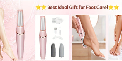 Electric Callus Remover for Feet with Foot Cream Stick Rechargeable Pedicure Tool 2 Speeds 2000 5000 RPM 2