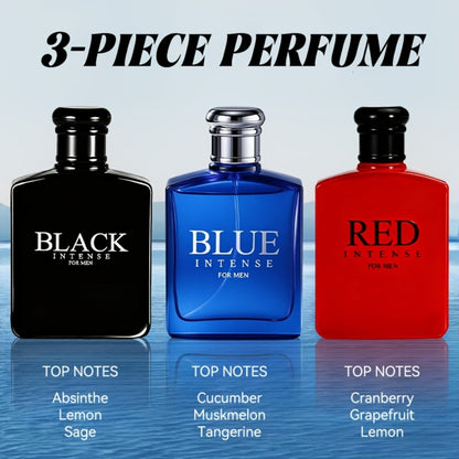 Cologne Gift Set for Men 3 Piece EDT Spray Absinthe Lemon Sage Eau de Toilette Mini 1oz for Bath Time, Home Spa and Personal Care