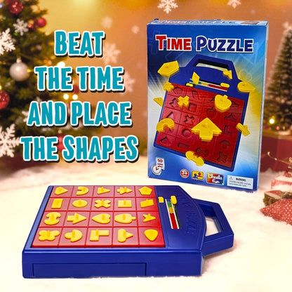 Shape Puzzle Pop-Up Board Game for Kids, Interactive Timer Matching Game with 3 Difficulty Levels