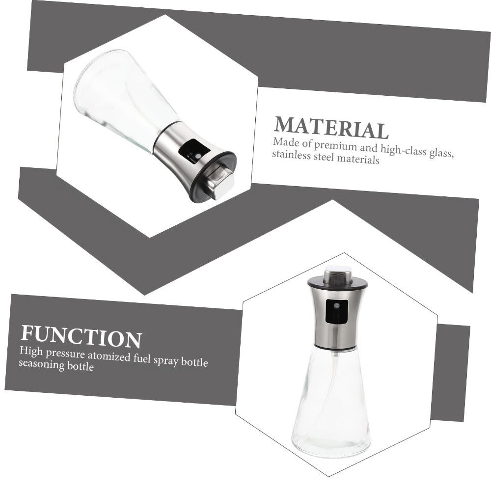 Oil Sprayer for Cooking Stainless Steel, Pressurized Glass Olive Oil Spray Bottle for Kitchen BBQ Grilling Baking Air Fryer